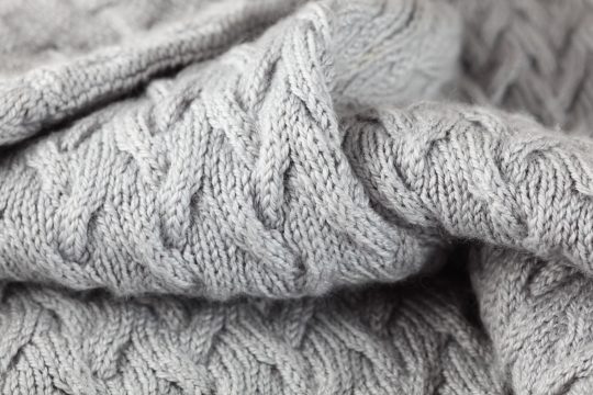 Background of hand knitted sweater.